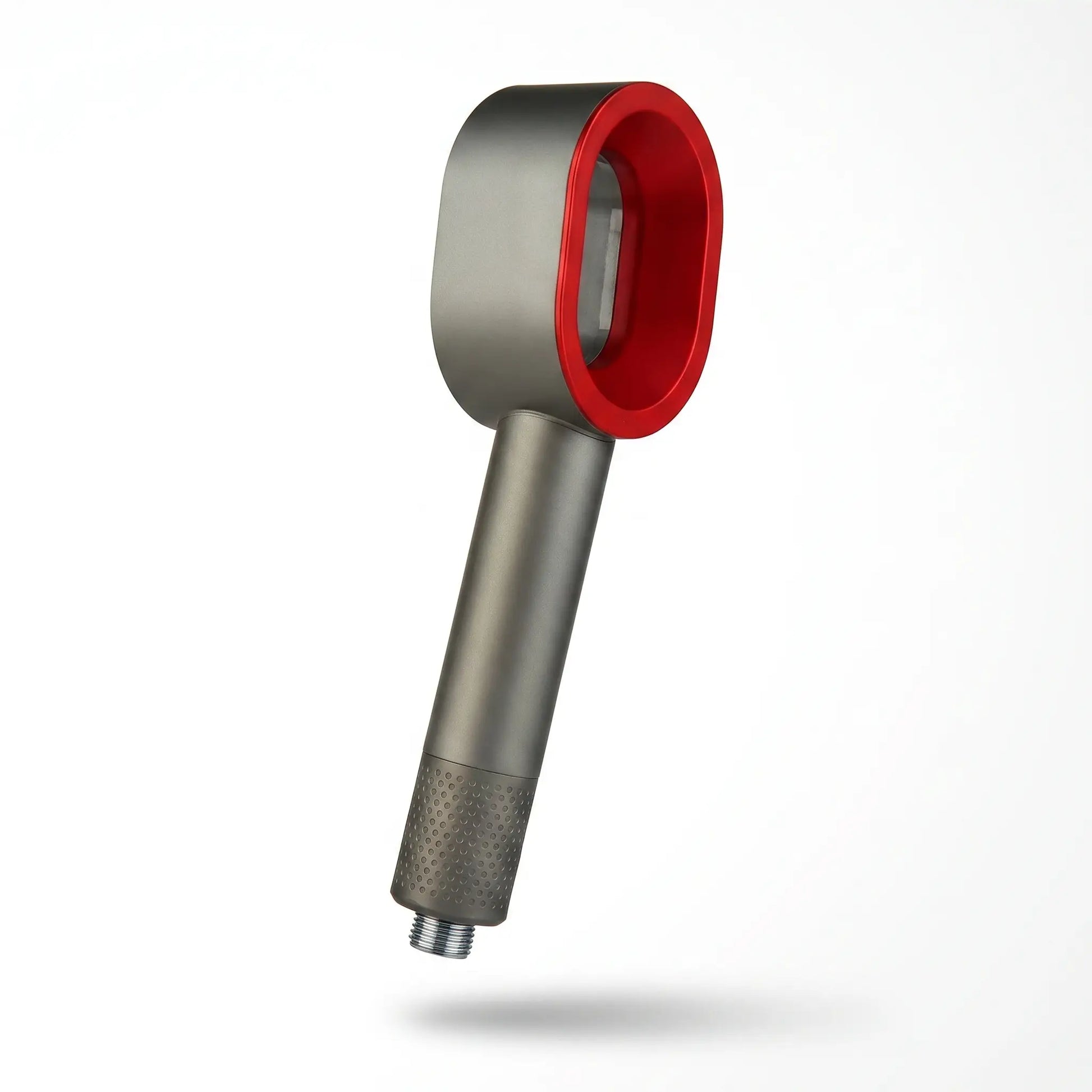 PuraMoment Aromatherapy Showerhead - Gray/Red 3/4 view
