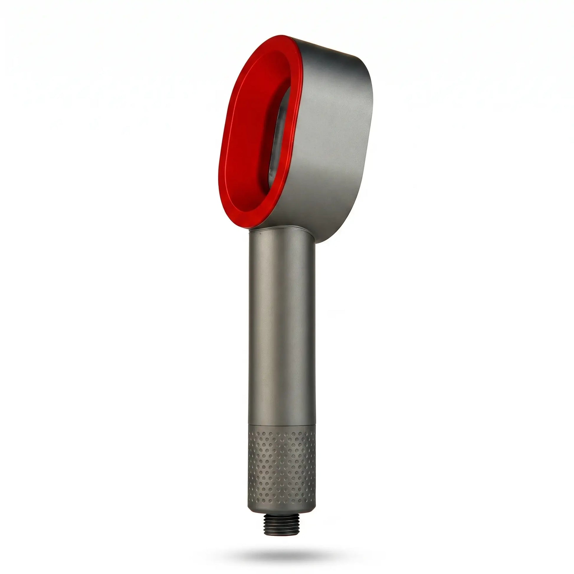 PuraMoment Aromatherapy Showerhead - Gray/Red angled view
