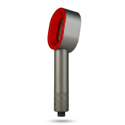 PuraMoment Aromatherapy Showerhead - Gray/Red angled view