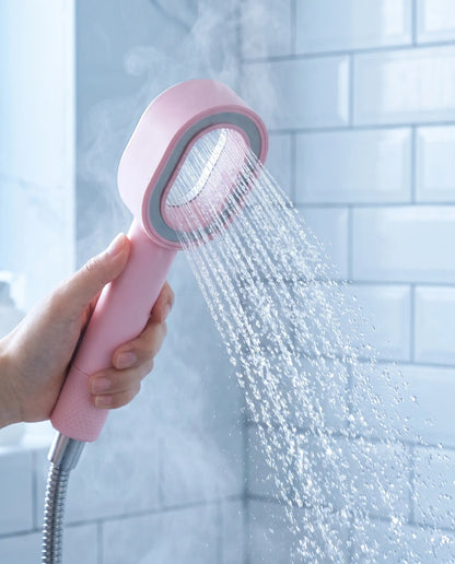 PuraMoment Aromatherapy Showerhead - Pink lifestyle water jet