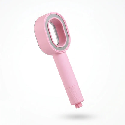 PuraMoment Aromatherapy Showerhead - Pink 3/4 view