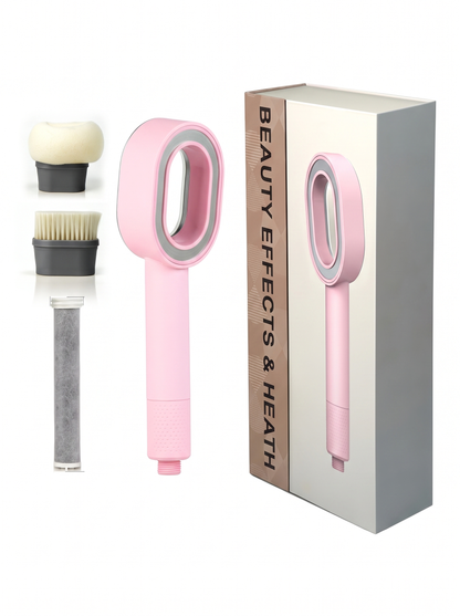 PuraMoment Aromatherapy Showerhead - Pink accessories and gift box